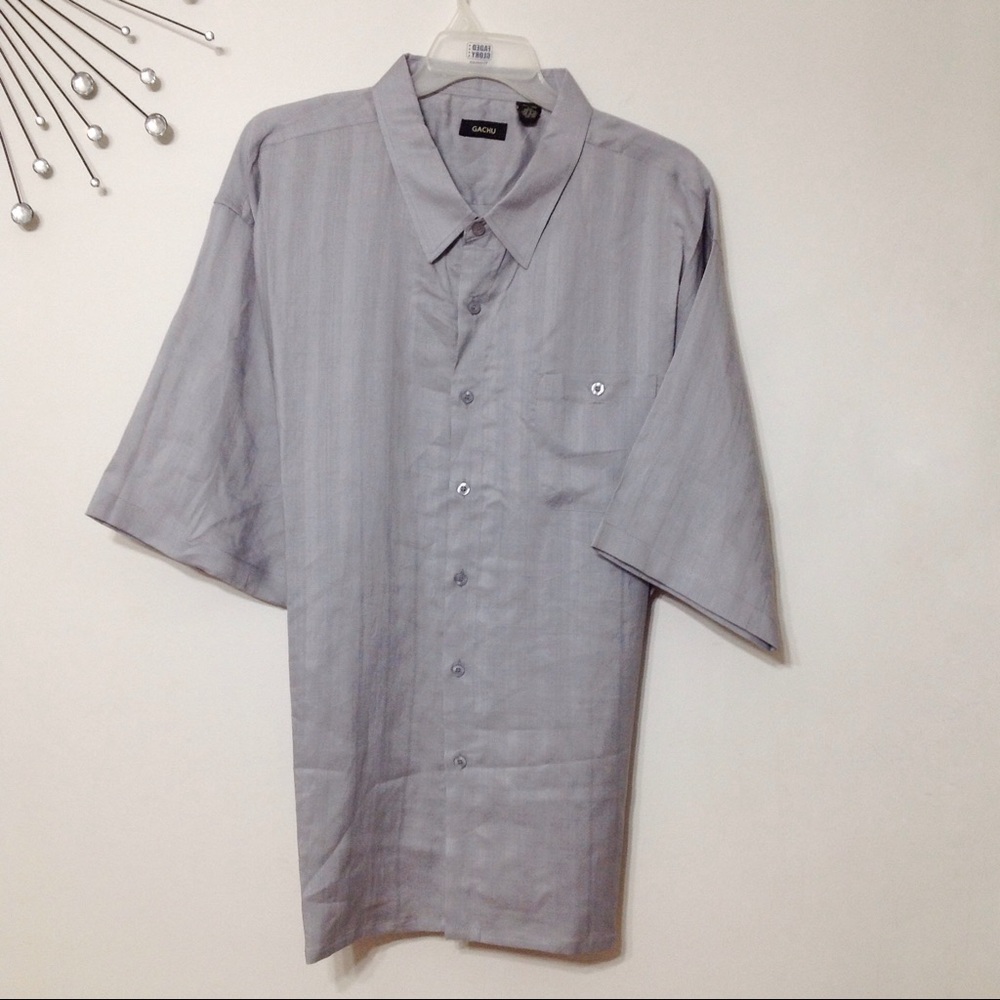 Gachu Linen Short Sleeve Shirt - 4XL